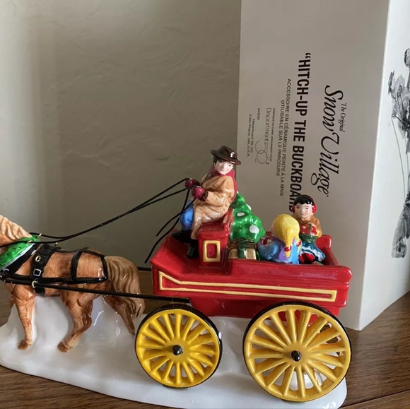 Dept 56 “Hitch-Up The Buckboard” Holiday Village Accessory Department 56 #54930 - Picture 3 of 4